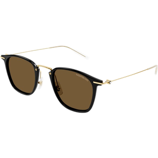 Montblanc Mand MB0295S 001 Solbriller Injiceret Sort Brun Firkantet
