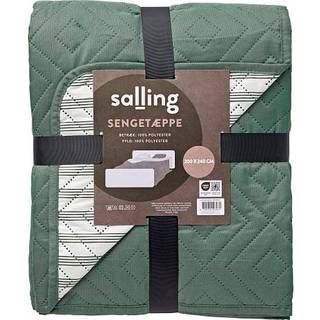 Salling sengetæppe - grøn/strib (På lager i butik)