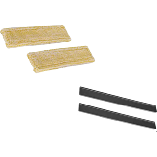Kärcher WV1 / WV2 / WV5 / WV6 Vinduesvasker Klude og Gummilister - 2 stk af hver, 280mm