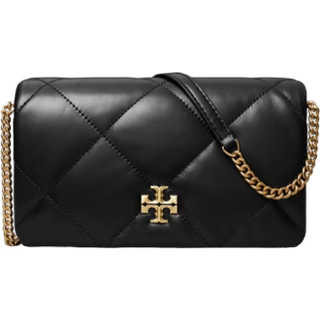 Tory Burch Tory Burch Black Kira Diamond Quilt Chain Wallet