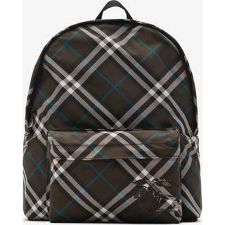 Burberry Burberry Check canvas backpack - green - One Size