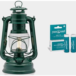 Flagermuslygte LED Feuerhand 276 (Baby Special) LED, 255 mm, Moss Green + genopladelige litiumionbatterier