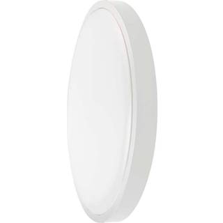 18W Kuppel Lys - LED, 3000K, Rundt, Hvid Ramme, IP44 - Kulør : Varm