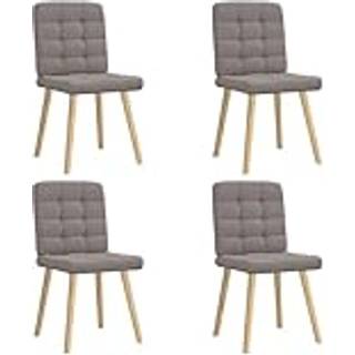 Spisebordsstole Stof - 4 / Gråbrun