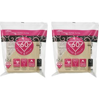 Hario VCF-02-100m papirfilter til V60 06.6 ft (02 m) for 1-4 kopper 200 ark