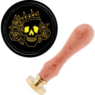 CRASPIRE Skull voks segl stempel halloween gotisk forsegling voks stempler Vintage krone rose blomst retro 25 mm aftagelig messing segl stempel h