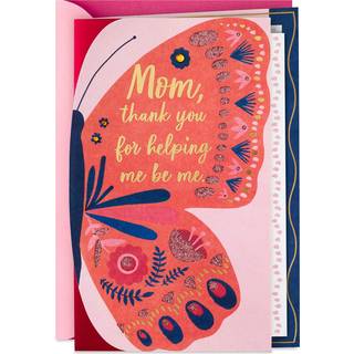 Hallmark Mothers Day Card til mor fra søn eller datter (tak fordi du hjalp mig med at være mig)