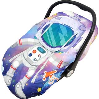 Sød tegneserie spædbarn bil sæde dækker blød varm åndbar og vindtæt baldakin til babysædet (sød astronaut)