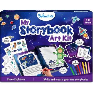 SkillMatics Storybook Art Kit - Space Explorers Art Kit til b?rn Skriv & Opret historieb?ger Kreativ aktivitet til drenge og piger DIY kit 150+ k