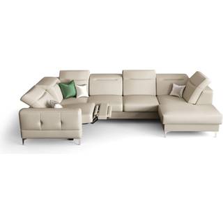 MALI MAX II  RELAX ÆGTE LÆDER HJØRNESOFA 165x350x185 CM - U-8 , VENSTRE