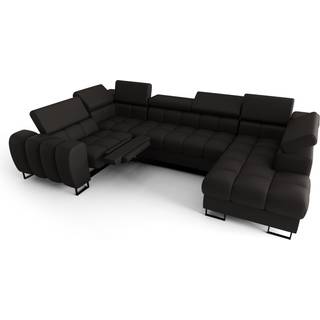 ASPER MAX II RELAX ÆGTE LÆDER  HJØRNESOFA 198x350x170 CM - K-22 , VENSTRE