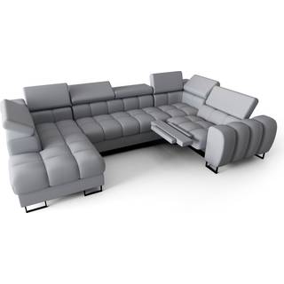 ASPER MAX II RELAX ÆGTE LÆDER  HJØRNESOFA 198x350x170 CM - U-52 , HØJRE