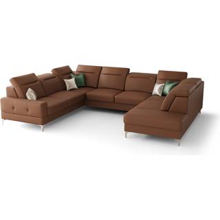 MALI MAX I ÆGTE LÆDER HJØRNESOFA  260x350x220 CM - K-31 , VENSTRE