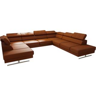 EMPIRE MAX  I ÆGTE LÆDER HJØRNESOFA 300X350X220 - L-6 , HØJRE
