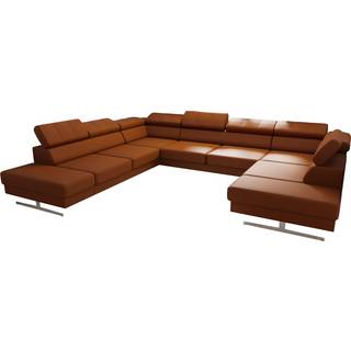 EMPIRE MAX  I ÆGTE LÆDER HJØRNESOFA 300X350X220 - L-6 , VENSTRE
