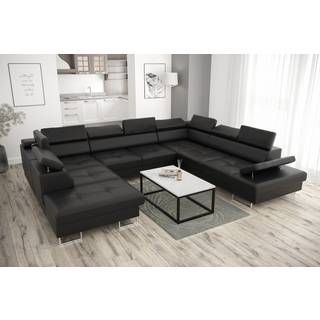 GALAKSE MAX I ÆGTE LÆDER HJØRNESOFA 280x350x225 - K-70 , HØJRE