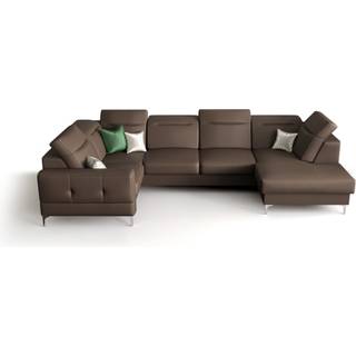 MALI MAX II ÆGTE LÆDER HJØRNESOFA 180x350x182 CM - L-8 , VENSTRE