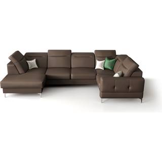 MALI MAX II ÆGTE LÆDER HJØRNESOFA 180x350x182 CM - L-8 , HØJRE