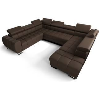ASPER MAX I ÆGTE LÆDER HJØRNESOFA 265x350x225 CM - L-8 , VENSTRE