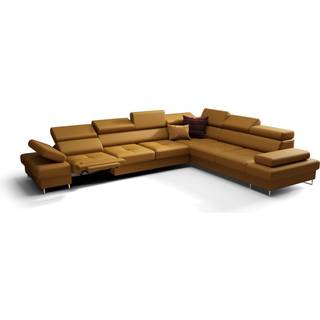 GALAKSE MAX RELAX ÆGTE LÆDER HJØRNESOFA 280x350 - K-99 , HØJRE
