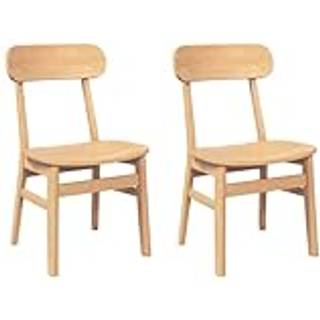 Spisebordsstole Massivt Gummitræ - Naturfarvet