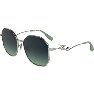 Karl Lagerfeld Kvinde KL358S 041 Solbriller Metal Sølv Firkantet Normal