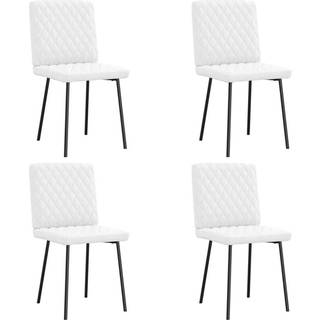Spisebordsstole Kunstlæder - 4 / Hvid