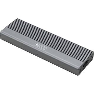 DIGITUS - storage enclosure - 10Gbps (NVMe) 6 Gbps (SATA) external aluminum toolfree - M.2 NVMe Card / PCIe (NVMe) - USB-C 3.1 (Gen 2)
