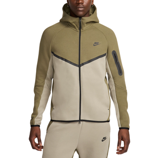 Nike Tech Windrunner-hættetrøje med fuld lynlås til mænd - grøn - M