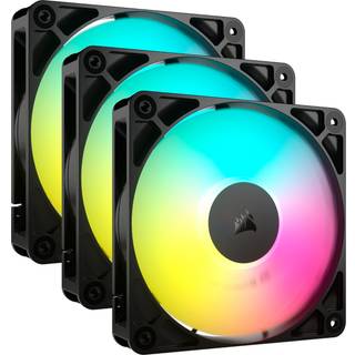 Corsair RS120 ARGB 3-pack - Kabinet køler - 120mm - Sort med RGB LED lys - 36 dBA
