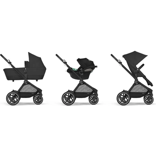Cybex EOS Lux Duovogn inkl. BeSafe iZi Go Modular X2 i-Size Autostol Baby, Silver/Lava Grey