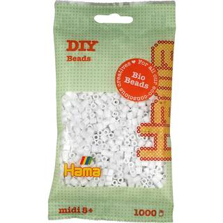 Hama Bio Midi, perler, 1.000 stk., hvid (01) [Levering: 1-2 dage]