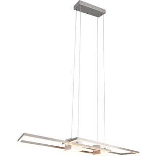 Albany LED-hængelampe, nikkel, 100 x 28 cm, aluminium, CCT dæmpbar