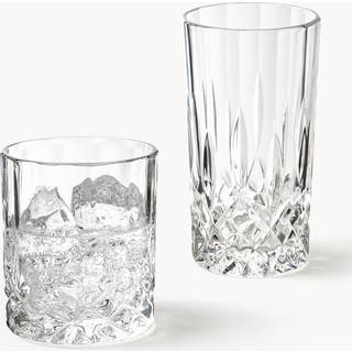 Glas George med krystalrelief, sæt á 8