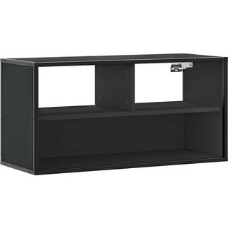 Tv-Bord 100X31X39,5 Cm Konstrueret Træ Og Metal Brunt Eg - 80 cm / Sort