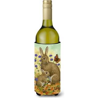 """" Caroline's Treasures Rabbit and Baby Wine Flaske Koozie Hugger 750 Ml Multicolor """"