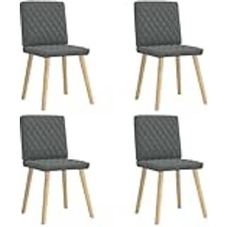 spisebordsstole 4 stk. stof mørkegrå