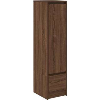 højskab 29,5x34x119,5 cm konstrueret træ brun egetræsfarve