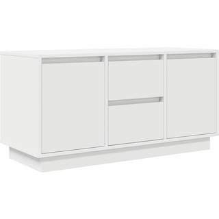 Sengebord Med Led-Lys 100X41X50 Cm - 100 cm / Hvid