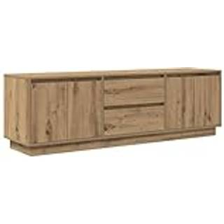 tv-bord med LED-lys 160,5x41x50 cm kunsteg