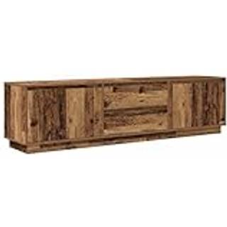 Sengebord Med Led-Lys 100X41X50 Cm - 193.5 cm / Gammelt træ