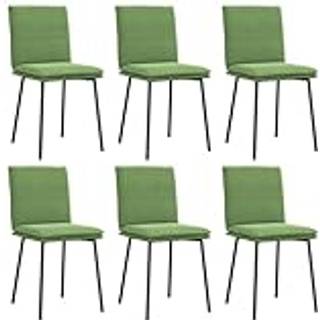 spisebordsstole 6 stk. fløjl lysegrøn