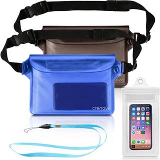 Crenova vandt?t pose IP68 strand tilbeh?r fanny pack med talje rem t?r taske med justerbar b?lte strand essentielle tilbeh?r til at holde dine v?