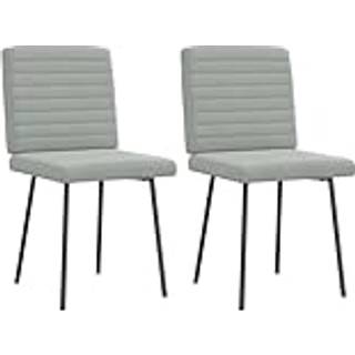 Spisebordsstole Fløjl - 2 / Lysegrå