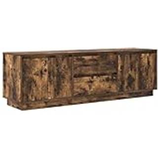 Sengebord Med Led-Lys 100X41X50 Cm - 160.5 cm / Røget eg