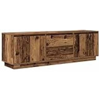 Sengebord Med Led-Lys 100X41X50 Cm - 160.5 cm / Gammelt træ