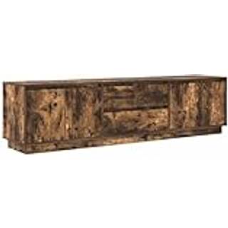 Sengebord Med Led-Lys 100X41X50 Cm - 193.5 cm / Røget eg