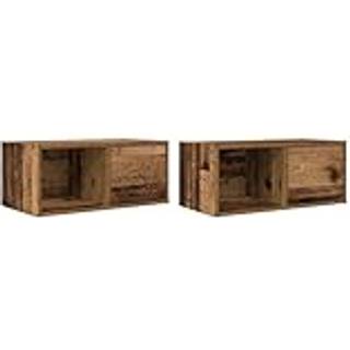 tv-borde 2 stk. 60x31x25,5 cm konstrueret træ gammelt trælook