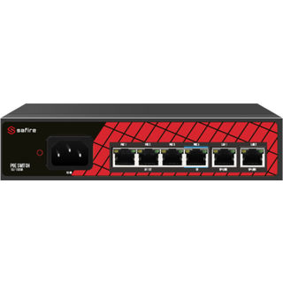 Safire PoE Switch 60W, 4P + 2xRJ45 uplink