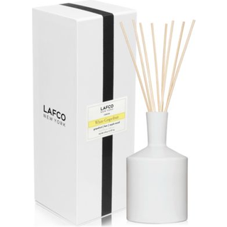 Lafco New York Classic Reed Diffuser White Grapefrukt - 6 oz - Upp till 3 månaders doftliv - Återanvändbart glasfartyg - Natural Wood Reeds - Mad